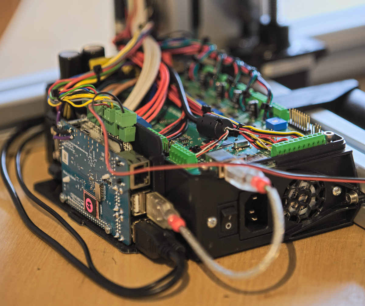 Felix 3D Printer RAMPS board with Odroid C1 Backpack