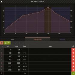 Profile Editor: Temperature Curve