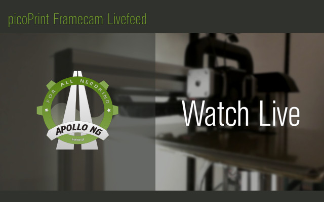 picoPrint Felix 3.0 3D Printer Camera Livefeed