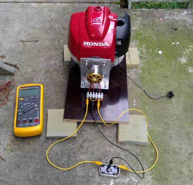Honda GX25 on the old test-stand